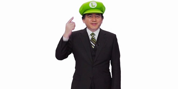 NintendoDirect-IwataLuigiHat
