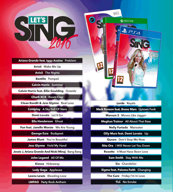 songlist letssing2016