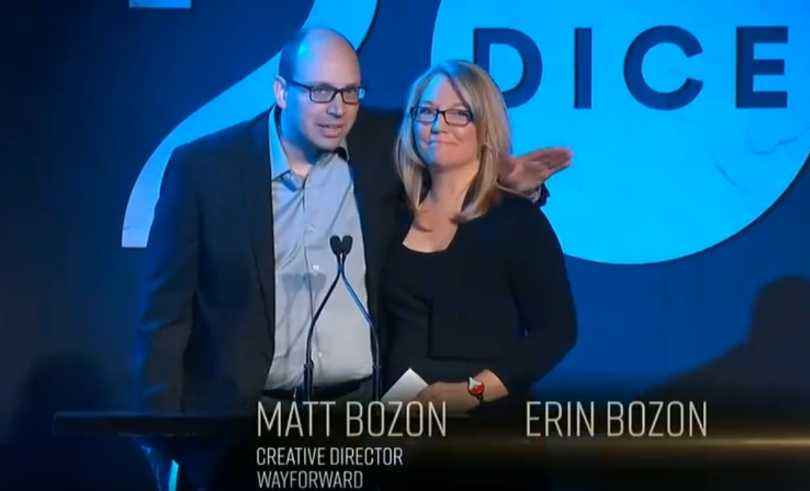 WayForward: Paret Matt & Erin Bozon på DICE Awards 2017.