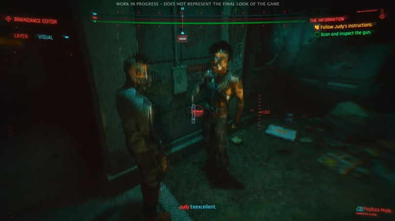 Braindance gameplay från Night City Wire-sändningen.