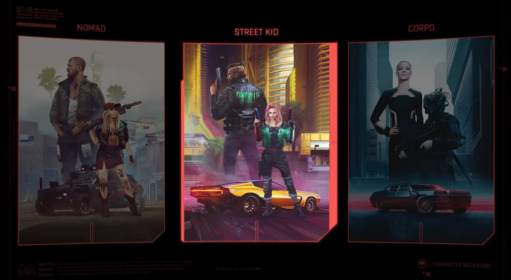 Lifepath val i Cyberpunk 2077.