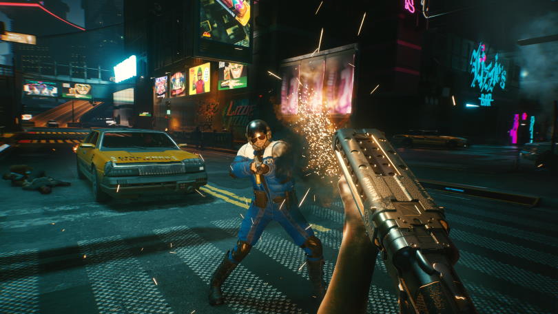 Shotguns har lätt att lemlästa fiender i Cyberpunk 2077, något du kan dra nytta av med Skills och Perks.