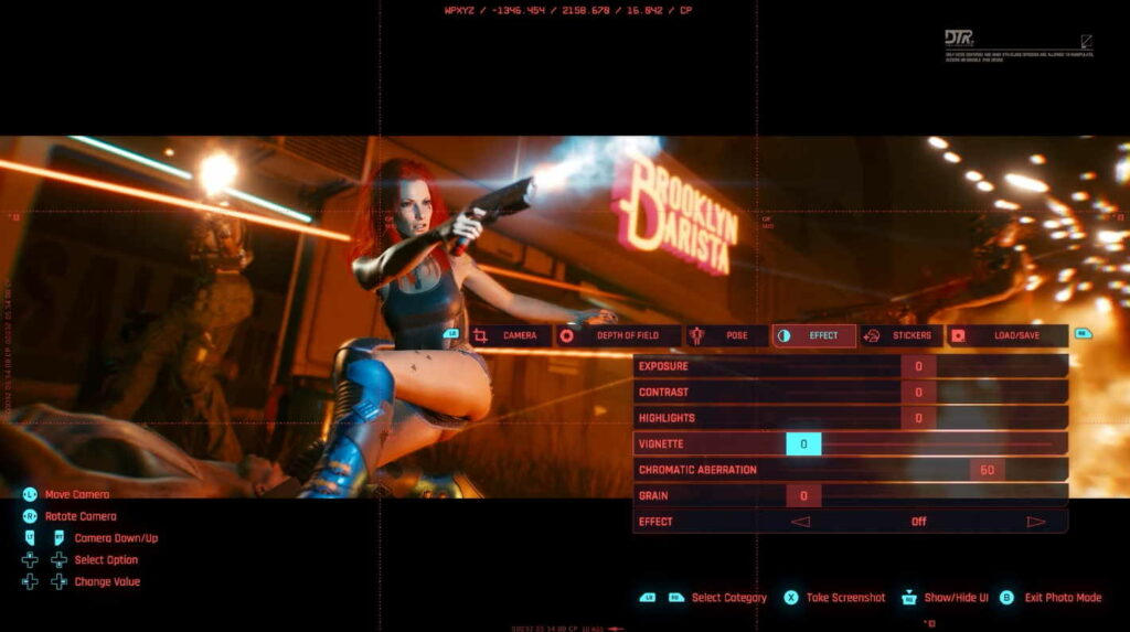 Photo Mode i Cyberpunk 2077.