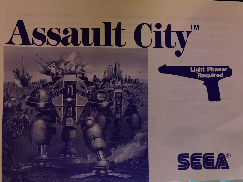 Assault City: manual till Light Phaser-versionen.
