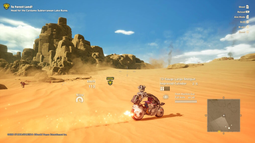 Motorcykel genom öknen, Sand Land, Bandai Namco Entertainment 2024.