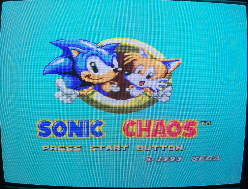 Sonic Mayhem: Title screen.