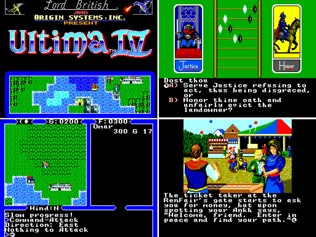 Ultima IV: bildkollage