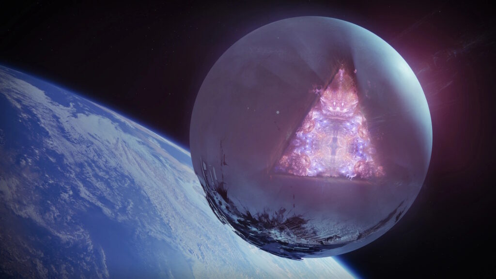 The Traveler med ett hål i sig i Destiny 2: The Final Shape, Bungie 2024.